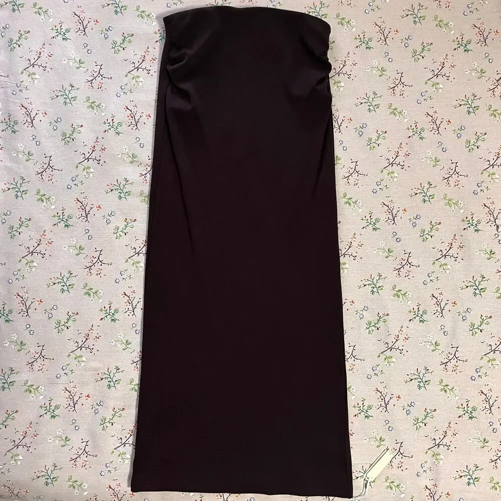 OGL Women's Maxi Skirt in Dark Brown - Picture 2 of 10
